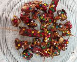 A picture of step 3 of Fruits chocolate / all children are happy.