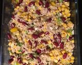A picture of step 3 of Mexican bean salad.