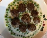 Zsenge zöldborsófőzelék édesen- marha fasírtgolyókkal ✅🐂🤩 recept fázis 7 fotója