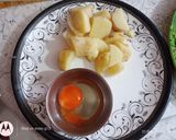 A picture of step 1 of Baked leftover potato mix veg with egg.