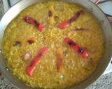 A picture of step 5 of Paella with Easy Homemade Broth.