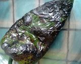 A picture of step 4 of Chiles Rellenos with Cream Sauce.