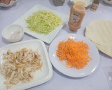 A picture of step 1 of Chicken Sharwama.
