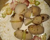 A picture of step 2 of Aloo chaat and kharboonana chaat.