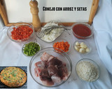 Foto del paso 1 de la receta: Arroz cremoso con conejo y setas #cocinandonuestrasraices