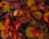 A picture of step 3 of Vickys Pesto Lamb Escalopes & Mediterranean Veg GF DF EF SF NF.