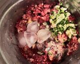 A picture of step 2 of Beetroot Hummus.