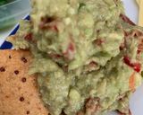 A picture of step 1 of Guacamole with sun dried tomatoes.