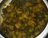 A picture of step 3 of Beans Sabji.