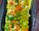 A picture of step 4 of Vegetable egg cake.