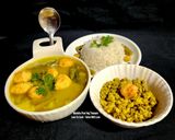 A picture of step 6 of Moong Kadhi With Urad Dal pakore and Mix Veggies.