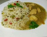 A picture of step 5 of Lemon chicken with fried rice.