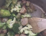 A picture of step 3 of Hey, Pesto! Sausage and Vegetable Stew with a twist!.