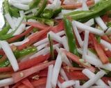 A picture of step 1 of Green Chilli Mix Pickle.