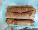Foto langkah ke 9 dari resep Pancake coklat gulung pisang ala AZK.