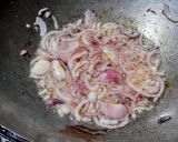 A picture of step 2 of Jackfruit Prawn Mushroom Curry.