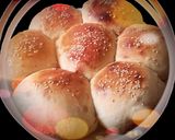 A picture of step 1 of Dinner rolls.