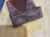 Dadar gulung pisang cokelat