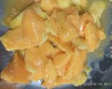 A picture of step 1 of Mango shake.