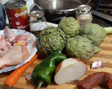 Foto del paso 1 de la receta: Pollo guisado con alcachofas