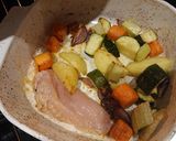 A picture of step 4 of Lemon and Herb Roast chicken and Vegetables.