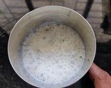 A picture of step 3 of Masala chaas (spicy buttermilk).