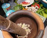 A picture of step 1 of Thai Red "Dragon" chicken soup.