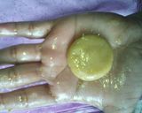 A picture of step 6 of Instant Kesar Peda.