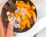 A picture of step 3 of Fitness Recipes: Mango Green Tea Smoothie Bowl Recipe.