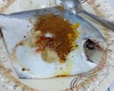 A picture of step 1 of Fish onion and tomato masala chatpaty fish.