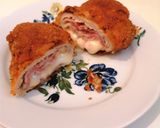 Lilahagymás, sajtos - baconos rántott karaj recept fázis 6 fotója