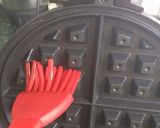A picture of step 10 of Moong dal waffels.