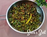 A picture of step 3 of Methi Bhindi Masala.