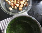 A picture of step 1 of Palak paneer.