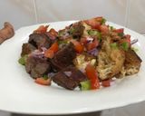 A picture of step 3 of Gurasa and suya.