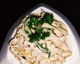 A picture of step 4 of Fettuccine Alfredo Pasta 🍝.