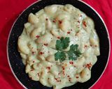 A picture of step 6 of Desi Pesto Macaroni.