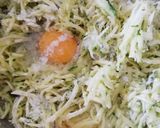 A picture of step 3 of Potato and Zucchini Fritter Nests.