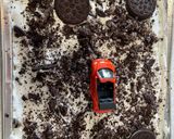 A picture of step 3 of Oreo tres leches cake.