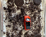 A picture of step 3 of Oreo tres leches cake.