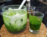 Foto langkah ke 4 dari resep Ice green tea latte.