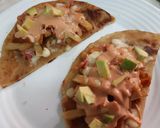 A picture of step 7 of Loaded chapati 'tacos'.