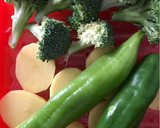 Foto del paso 1 de la receta: Bacalao al cava con verduras al vapor (en Lékué)