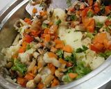 A picture of step 2 of Mushroom Tikki.