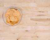 Avocado cream with sweet potato chips