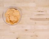 A picture of step 1 of Avocado cream with sweet potato chips.