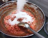 A picture of step 1 of Beetroot and cashew ladoos.