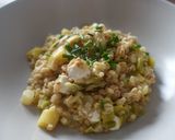 Une image de l'étape 4 de Orge façon risotto poireaux & feta - IG Bas.