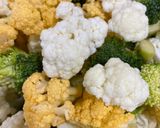 Hình bước làm 1 của món Salad 🥗 súp lơ trắng vàng & bông cải xanh🥦 và sốt yogurt - mustard vàng