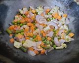 A picture of step 2 of Veg Dum biryani.